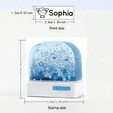 1pc Customized Name Stamp For Teachers Teaching Tool With Personalized Name Gifts Birthday Graduation - Multicolor - View 5