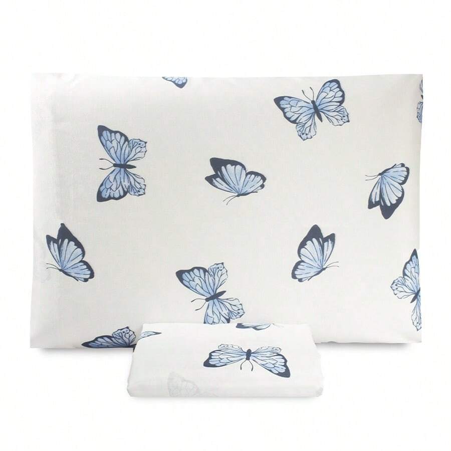 Sheet Sets With Pillowcases - 藍色蝴蝶 - 查看 1