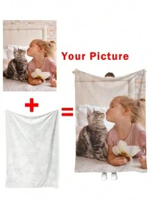 1 Peça Cobertor de Fleece Personalizado com Foto, Cobertor Personalizado com Fotos da Família, Animal de Estimação ou Casal, Presente Ideal para Dia das Mães, Dia dos Pais, Dia dos Namorados, Páscoa, Dia da Mentira, Volta às Aulas, Cobertor de Soneca no Escritório, Presente Personalizado Privado, Durável, Respirável, Leve, Lavável, Engraçado, Fofo, Amor, Macio, Confortável, Elegante, Simples, Personalizado, Único, Presentes Ideais para Ele, Presentes Ideais para Ela, Ele, Ela, Namorado, Namorada, Pai, Mãe, Família, Amigos, para Aniversários, para o Dia das Mães, para Aniversários, para o Dia dos Namorados, para Formatura, para o Dia dos Pais, para Casamentos, para Inauguração da Casa, Sofá, Cama, Carro, Sala de Chá, Quarto, Banheiro, Sala de Estar, Sala de Jantar