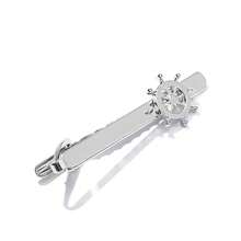 男士襯衫，領帶夾，銅風車造型衣領夾，時尚商務領帶夾 - 銀色 - 查看 6