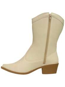Women Mid-Calf Boots - Champagne - View 3