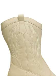 Women Mid-Calf Boots - Champagne - View 7