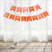 1set Gold Foil Happy Birthday Banner, Birthday Party Decorations, Triangle Flag Bunting For Party Props And Supplies,Christmas