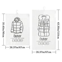 1 Pc Transparent Vacuum Compression Bag Dustproof Clothes Hanging Bag Versatile Bag Compression Bag For Quilts, Down Jackets With Hanging Style, Vacuum Storage Bag For Clothes, Large And Medium Sizes Available School Organizer Bag Organizer For Home Bedroom Dorm For Closet Storage Hanging Clothes Dresses Shirts Coats For Closet Storage Bag For School School Accessories School Stuff - Clear - View 10