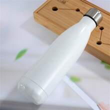 Minimalist Cola Bottle Stainless Steel Vacuum Insulated Cup, Outdoor Sports Large Capacity Water Bottle, Gift Mug Back To School - White - View 1