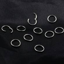 10PCS Hinged Septum Clicker Segment Nose Rings Lip Ear Cartilage Ear Helix Body Piercing Jewelry