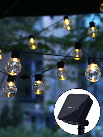 LED Solar Globe String Lights,Plastic Bulbs,Solar String Light Outdoor,Solar Fairy Lamp Outdoor,Used For Camping/Garden/Party/Terrace/Patio Decoration Fall Decor House Decor Outdoor Decor