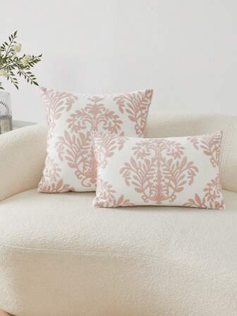 1入彩色春季花卉刺繡抱枕套家居裝飾用於客廳、沙發或汽車