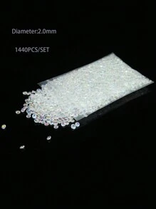 1 Confezione (1440 pezzi) Mini Cristalli Trasparenti per arte di unghie, Gemme di Cristallo per Realizzare Accessori, Scarpe, Vestiti, Cosmetici, Borse, Decorazioni per arte di unghie, Charms per Unghie Fai-da-Te, Forniture per Unghie