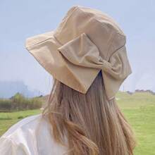 Mũ xô nơ thời trang mới có xẻ sau, mũ chống nắng chống tia UV, mũ chống nắng thường ngày phong cách Hàn Quốc ngày lễ tình nhân - Mũ của ngư dân - Xem 18