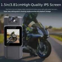 REMAX New 1080P HD Portable Law Enforcement Recorder With Screen, Multifunctional Mini Back Clip Chest Camera With Night Vision, Rotatable Lens, Suitable For Electric Vehicles/Motorcycles, Property Security, Delivery Personnel, Office, Tourism, Entertainment And Other Scenes. Convenient To Wear On The Chest For Quick Access