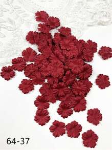 200 piezas de apliques de flores 3D de 2,3cm de ancho para vestidos de boda y accesorios de bricolaje - 64# - Ver 7