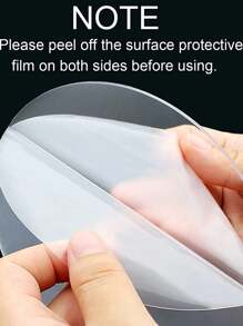 1入組10/20/30cm空白透明丙烯酸圓盤珠寶藝術圓形形狀婚禮座位牌DIY兒童繪畫板 - 無色 - 查看 3