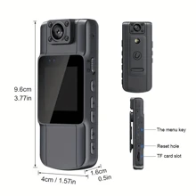 REMAX New 1080P HD Portable Law Enforcement Recorder With Screen, Multifunctional Mini Back Clip Chest Camera With Night Vision, Rotatable Lens, Suitable For Electric Vehicles/Motorcycles, Property Security, Delivery Personnel, Office, Tourism, Entertainment And Other Scenes. Convenient To Wear On The Chest For Quick Access