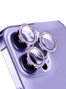 Película protectora para lente de cámara compatible con iPhone 14 Pro Max, versión actualizada con polvo brillante transparente. Compatible también con lentes de iPhone 14/12/11/13 Pro Max. Accesorio para teléfono, protector de lente, regalo para cumpleaños, familia y amigos, cristal brillante.