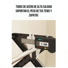 Zapatera Organizador De Calzado 5 Niveles 15 Par Porta Zapatos Mueble Estante Ideal Para Closet Estilo Moderno Toque Geometrico Repisas Tela Impermeable Armable Multiusos Almacenamiento Ajustable Economico Practica Facil Transportar - Negro - Ver 3