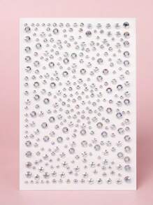 STARTTOOS Large Sheet Multisize 3d Simulated Gemstone Eye & Face Decoration Stickers, Diy Music Festival Y2k Makeup Party Eye & Face Decoration Stickers