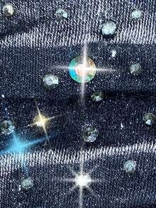 Young Girls Denim Shorts - 深色水洗藍 - 查看 3