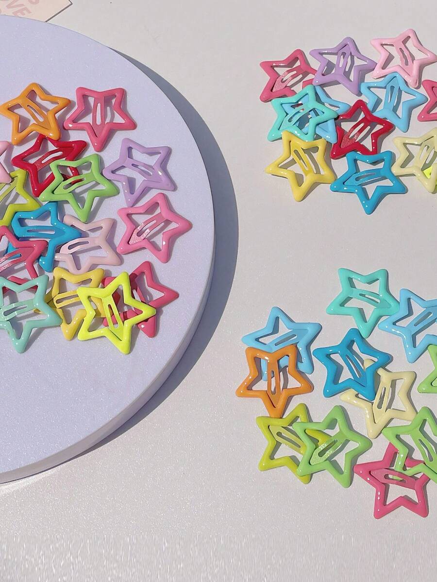 DIYPLUS 12/50 件 Y2K 风格糖果色女士发夹，可爱侧刘海发饰，多色随机发货，时尚日常佩戴（主图包装袋仅供展示，不包含在产品中）爪夹发夹发夹