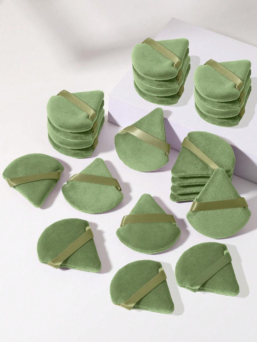 24个/15个/8个/5个三角形粉扑,适用于散粉定妆和晕染,柔软亲肤,适用于面部和身体,丝绒般光滑的化妆海绵套装,可用于粉底、化妆、家居装饰、梳妆台、旅行、卧室、化妆配件、粉扑、美妆蛋、散粉扑、化妆海绵、便宜、圣诞礼物、化妆品、化妆工具、便宜好物、礼物、女士礼物、圣诞礼物、赠品、旅行、便宜好物、旅行必备 - 綠色 - 查看 1
