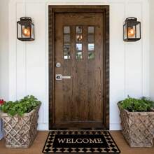 1pc Bathroom Mat, Household Mat, Kitchen, Living Room, Bathroom Universal Mat, Personalized Text Mat, Geometric Shape Mat Home Bathroom Decor Bath Rug Floor Carpet Outdoor Rug Door Mat Fall Decor Bathroom Accessories Back To School Entryway Decor - Multicolor - View 5