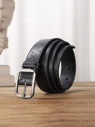 男士長方形扣帶，休閒風格