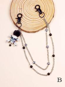 1pc Ladies Alloy Y2K Dark Style Double-Layer Pants Chain Street - Multicolor - View 5