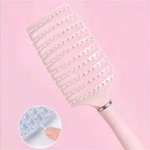 3入組家用馬卡龍彎曲透氣中空塑料頭皮按摩器尼龍毛刷 - 蓬鬆造型梳 - 查看 6