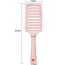3入組家用馬卡龍彎曲透氣中空塑料頭皮按摩器尼龍毛刷 - 蓬鬆造型梳 - 查看 2
