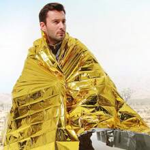 Outdoor Emergency Blanket - Waterproof Survival Rescue Sheet In Gold And Silver, 130x210 Cm Camping Stuff