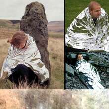 Outdoor Emergency Blanket - Waterproof Survival Rescue Sheet In Gold And Silver, 130x210 Cm Camping Stuff