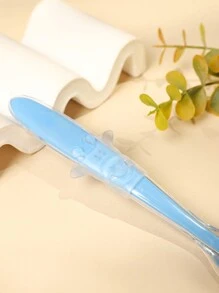 Infant Silicone Spoon Children Training Spoon Soft All-Silicone Flatware Baby Silicone Spoon Food Spoon Silicone Learning Spoon - Blue - View 7
