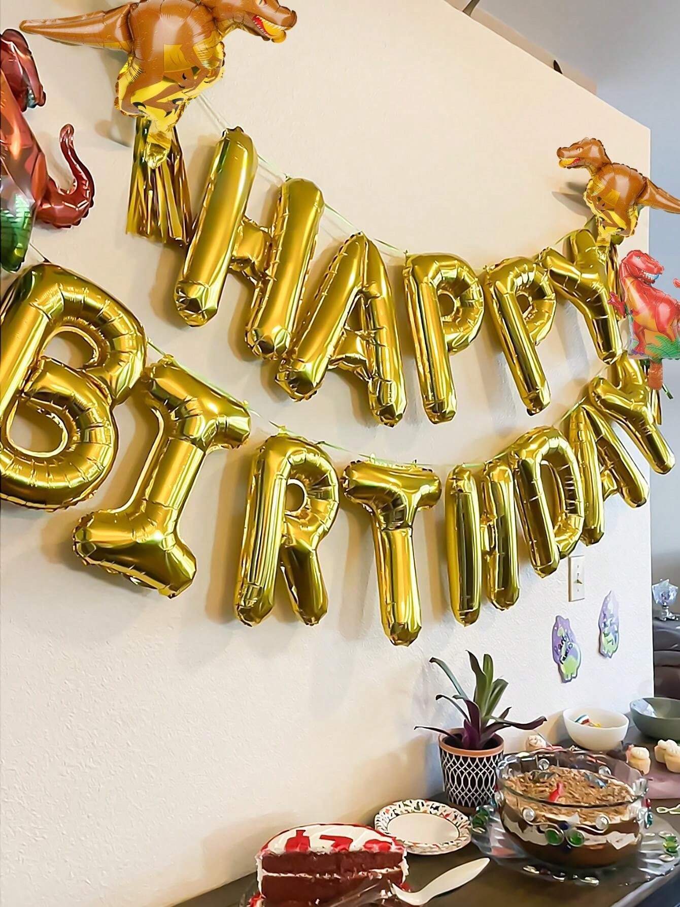 87pcs Dinosaur Birthday Party Decoration Balloon Arch Garland Kit (Gold