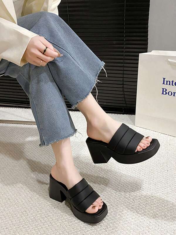 Women Waterproof Platform Thick-Soled Sandals, INS Style Outdoor Open Toe Summer New Chunky Heels