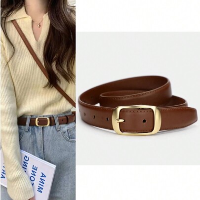 حزام كاجوال للنساء للاستخدام اليومي مع الجينز والبناطيل الكاجوال، مناسب للارتداء في المناسبات الرسمية والكاجوال، مثل عيد الهالوين والصيف والمدرسة والخريف