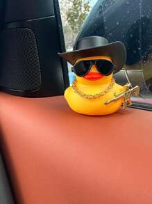 1 Miếng Dễ thương & Mát mẻ Hình con vịt Trang trí ô tô Đồ trang trí trong nhà - Màu vàng - Xem 2