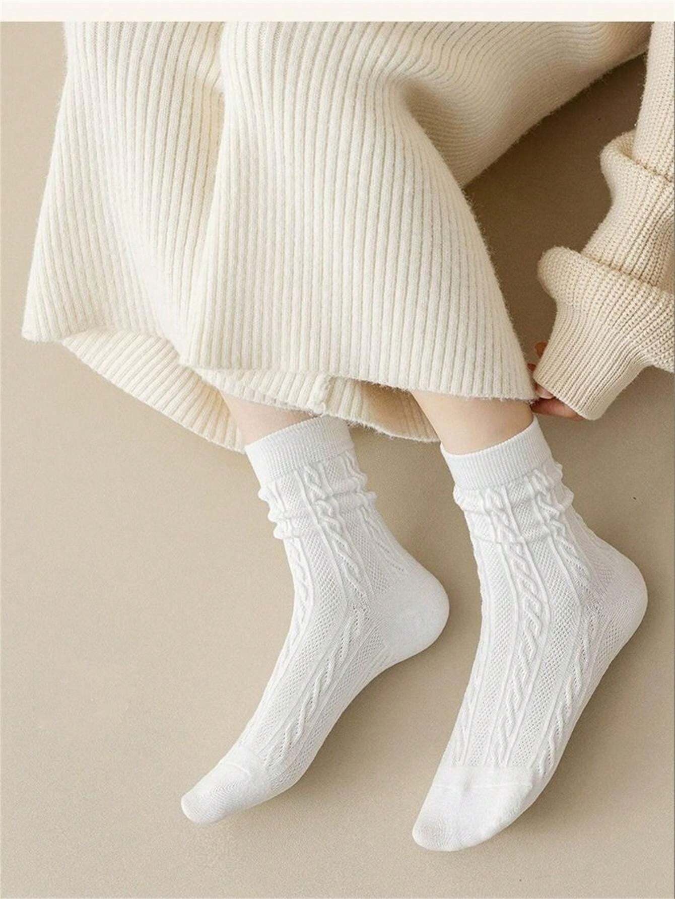 Socks Looking 1pc Ladies Pile Socks Twist Tube Socks Spring, Summer, Autumn And ...