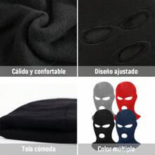 Capuchas Pasamontañas Tactico Para Ciclismo Pasa Montañas,Máscara De Invierno Cálida Tipo Balaclava, Adecuada Para Montar En Moto, Protección Todoterreno, A Prueba De Polvo, Transpirable Y Adecuada Para Uso Diario En Clima Frío - Negro - Ver 6