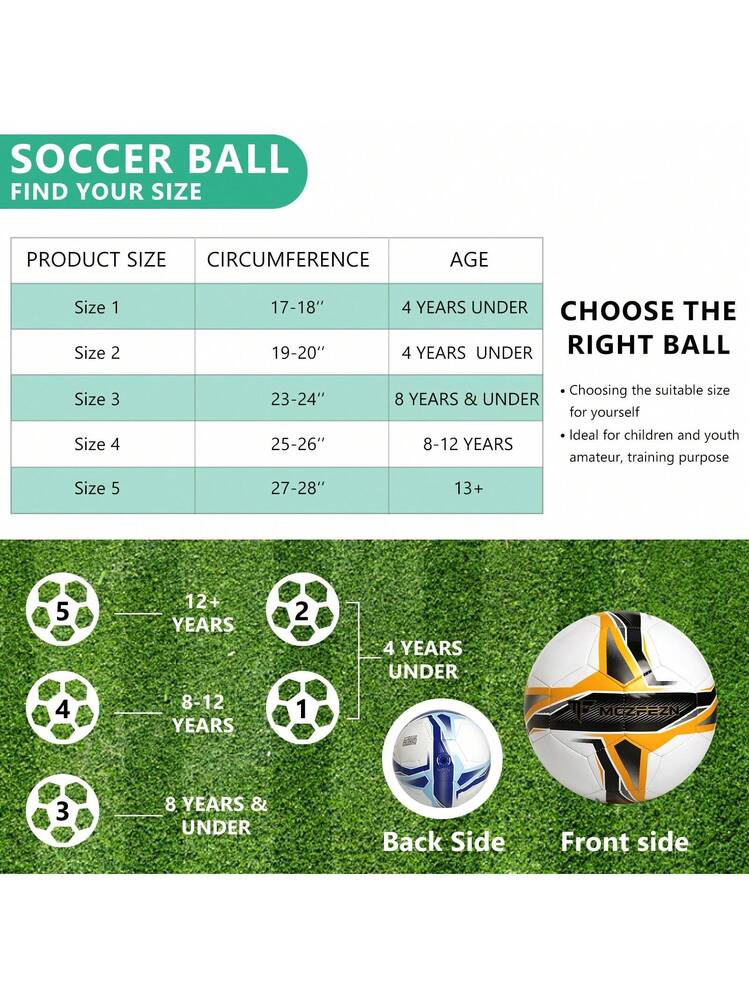 MGZFEZN 2 Packs Soccer Ball Size 5 For Youth And Adults, Outdoor