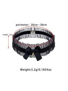 鈴鐺和蝴蝶結裝飾立體髮箍和服飾頸鏈