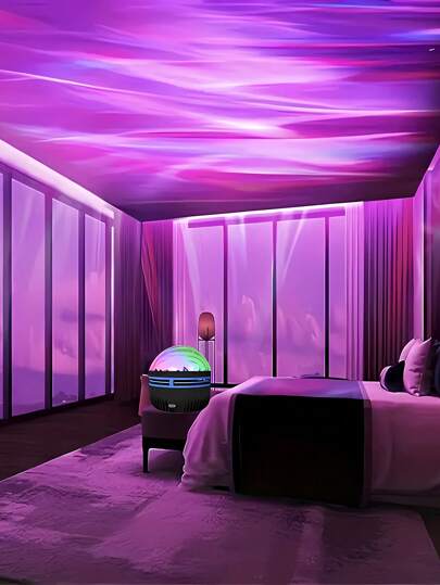 Northern Lights LED Atmosphere Projection Light, Multi-Color Pattern And Remote Control, Galaxy Star Projector, Bedroom Night Light Projector, Water Ripple Projector, Star Projector, Children Adult Room Decoration, Home Theater, Ceiling, Gift Decoration, Camping, Wedding Decoration, Super Awesome Projection Light Gift