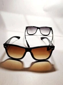 POLASUP 2 piezas Gafas de moda clásicas con remaches básicos, con cordón y estuche para gafas. Gafas decorativas de moda para verano, playa, vacaciones, exteriores y viajes - Degradado - Ver 8