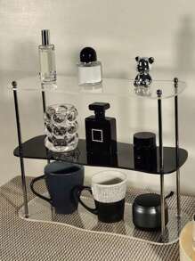 1pc Desktop Storage Rack Cup Holder With Highly Attractive Acrylic Detachable Perfume Display Stand For Handicrafts, Ins Style