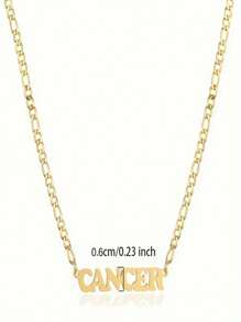 1 件不鏽鋼 12 星座字母吊墜項鍊女式女孩母親節派對聖誕節新年生日禮物