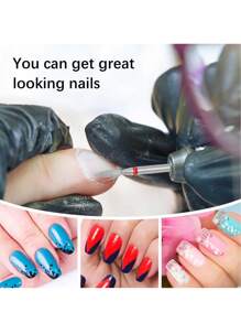 6pcs Flame Nail Drill Bits 3/32" Cuticle Clean E-File Bit Milling Cutter For Manicure Pedicure Acrylic Nail Art Tools - Red - View 5