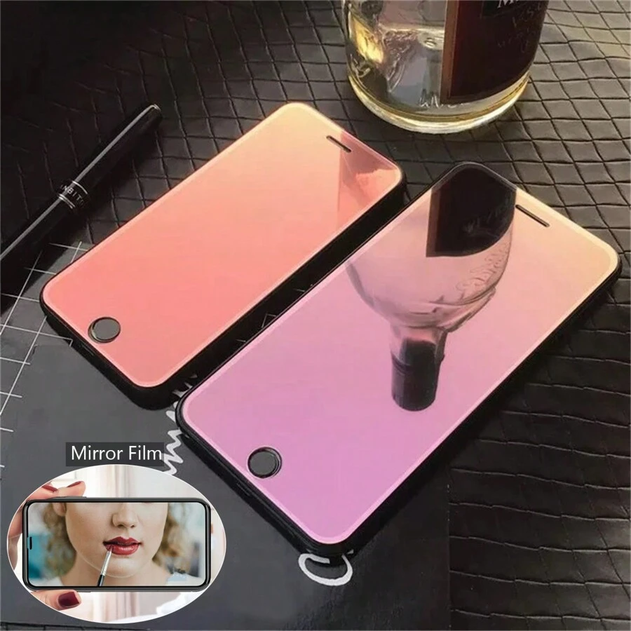 Elegant & Durable 9H Gradient Mirror Screen Protector Compatible With IPhone 15 Pro Max To Xs Max+ | Easy Install, Stylish Protection Gift For Birthday, Family, Friends Tempered Glass, Phone Screen Protector, Phone Accessories Waterproof Shockproof Anti-Fall Anti-Fall Scratch Resistant Anti-Fingerprint Full Cover