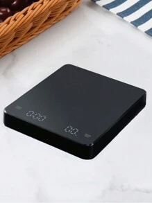1 pieza de báscula electrónica para café con múltiples unidades de conversión, pantalla LED HD, báscula de cocina para hornear, báscula para pesar granos de café, con función de tiempo, alta precisión, apta para uso doméstico en alimentos, té y materiales medicinales [Venta de cocina de Año Nuevo]