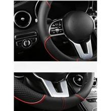 1 Pièce Housse De Volant De Voiture Universelle De 38 Cm, Intérieur De Design De Blocs De Couleurs De Voiture Automobile Diamant Matelassé