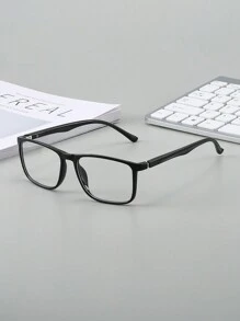 1 Pair, 2 Pairs, 4 Pairs Of Classic Square Clear Lens Glasses For Men, Simple And Elegant Design, Suitable For Daily Life And Office Use - Clear - View 11