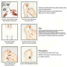 2024 NEW Half Flora Arm Looks Real Temporary Tattoo StickersWaterproof Realistic Tattoo Small Fresh Pattern Fake Tattoos ForWomen For Neck Arms Hand - Multicolor - View 6